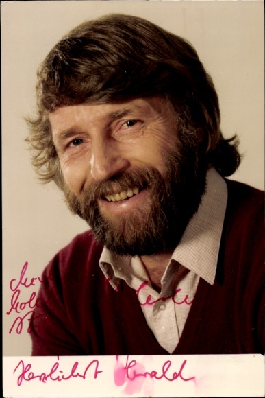Postcard actor Harald Clausen, portrait, autograph