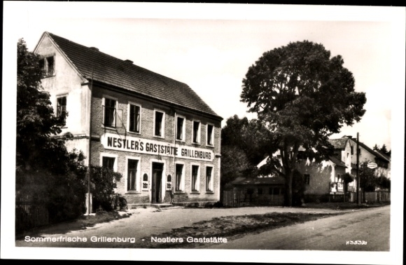 Postcard Grillenburg Tharandt Saxony, Nestlers Restaurant