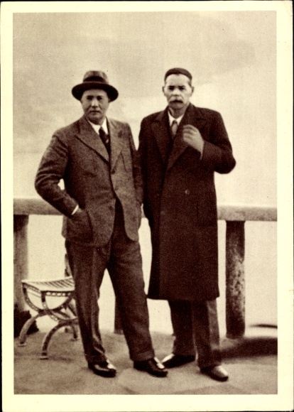 Postcard writers Maxim Gorky and Alexei Tolstoy, Amalfi 1932
