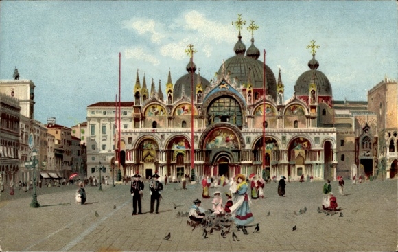 Postcard Venezia Venice Veneto, Basilica di S. Marco