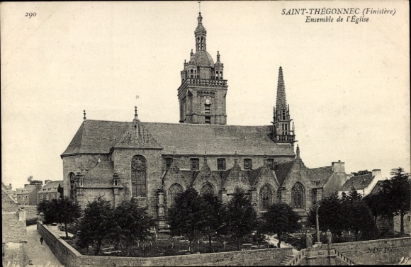 CPA Saint Thégonnec Finistère, Ensemble de l'Eglise