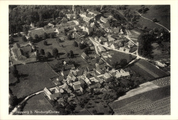 Postcard Stepperg Rennertshofen in Upper Bavaria, aerial photograph