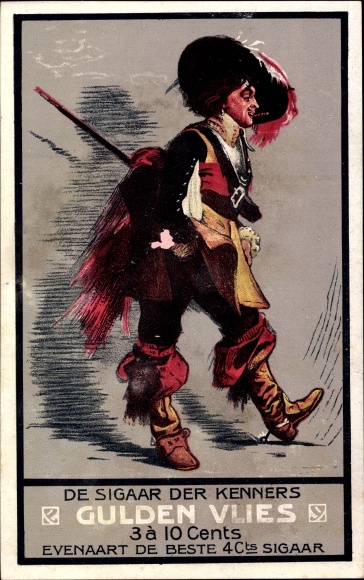Postcard advertising, cigars guilder fleece