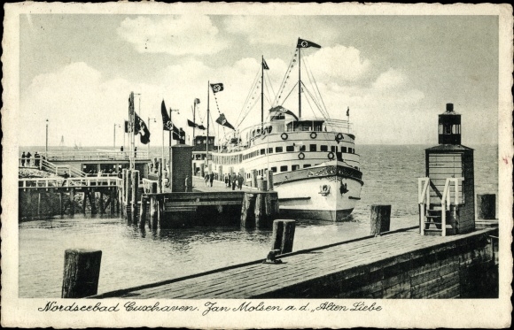 Ak Cuxhaven, Jan Molsen bij de oude liefde