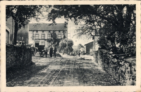 Postcard Leidingen Wallerfangen in Saarland, Former German-French border road