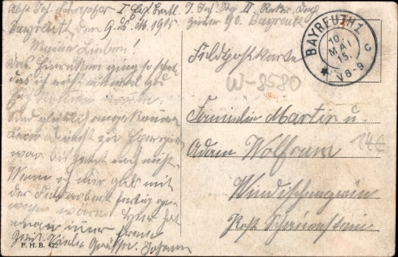 Postcard Bayreuth in Upper Franconia, barracks of the 7th Inf.-Reg. Prince Leopold, I, II and III. balaillon