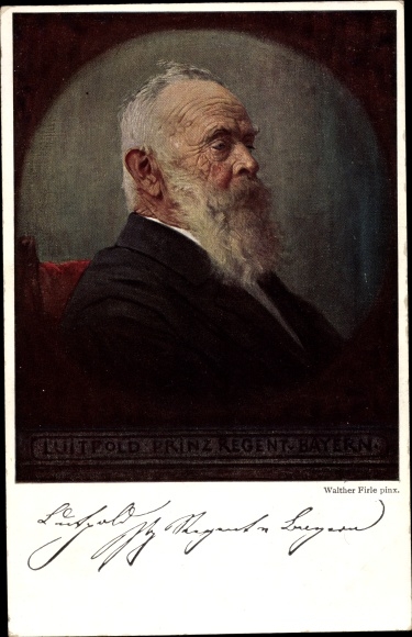 Artist PC Firle, Walther, Prince Regent Luitpold of Bavaria, portrait