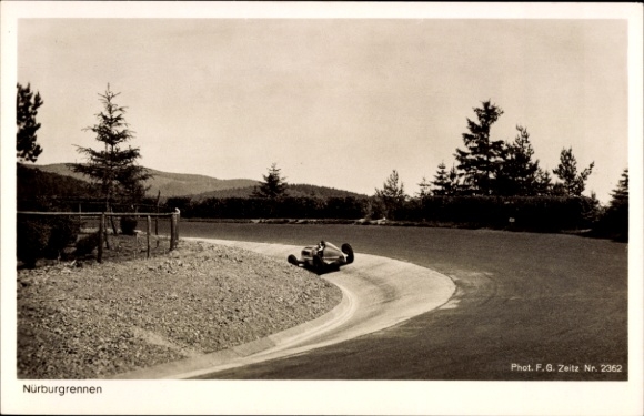 Postcard Nürburg in the Eifel, Nürburgring, car racing