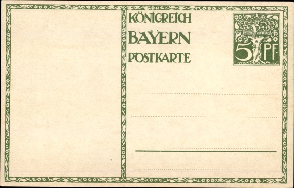 Postwaardestuk postkaart kunstenaar Diez, M., prins-regent Luitpold van Beieren, 1821 tot 1911, koets