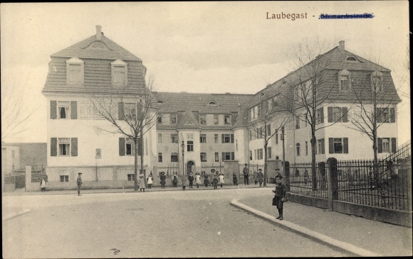 Ak Dresden Laubegast, Bismarckstraße, school, kinderen