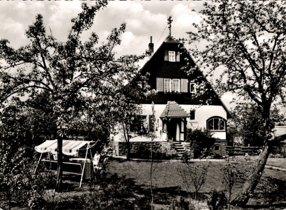 Postcard Groß Eichen Mücke in Hesse, wine and café house studio