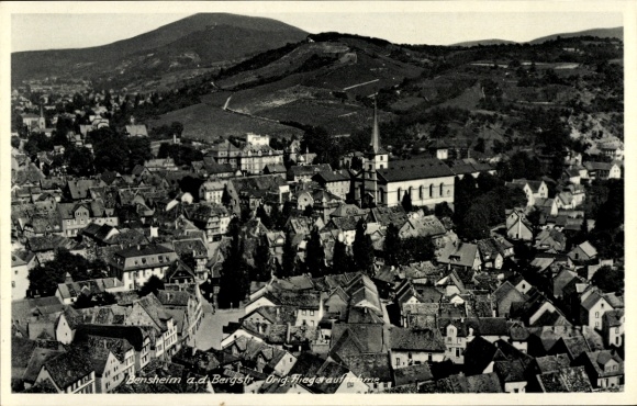Postcard Bensheim an der Bergstraße Hessen, aerial photograph
