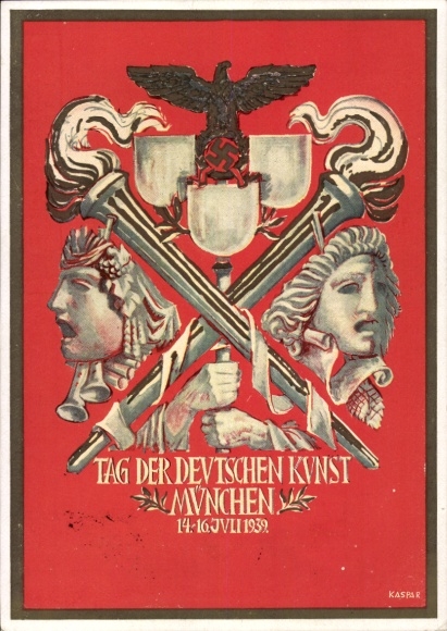 Artist Postcard Kaspar, Munich, Day of German Art, 14th-16th. July 1939