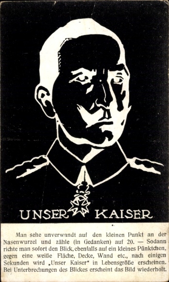 Vexier Postcard Kaiser Wilhelm II., portrait