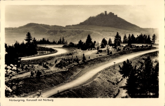 Postcard Nürburg in the Eifel, Nürburgring, carousel, Nürburg