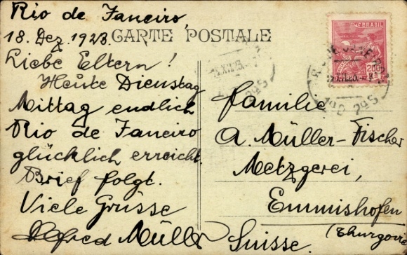 Postcard Rio de Janeiro Brazil, Central Station