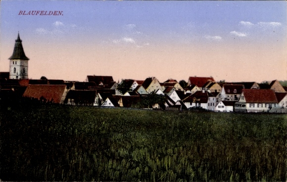 Postcard Blaufelden Baden Württemberg, general view