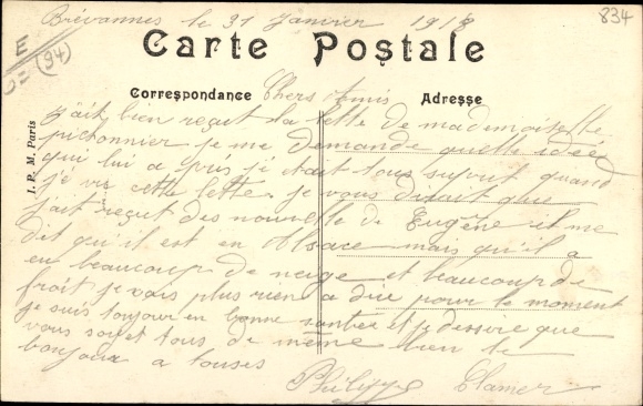 Postcard Limeil Brevannes Val de Marne, Grande Rue