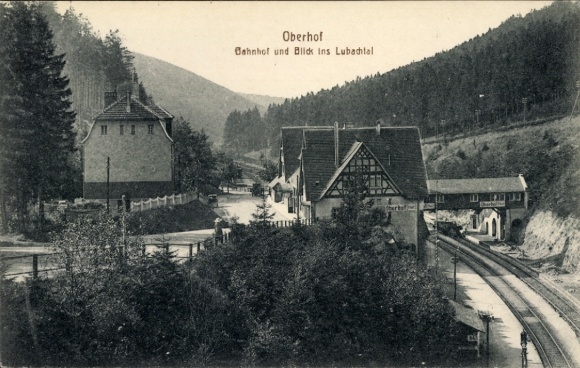 Ak Oberhof im Thüringer Wald, Bahnhof, Lubachtal
