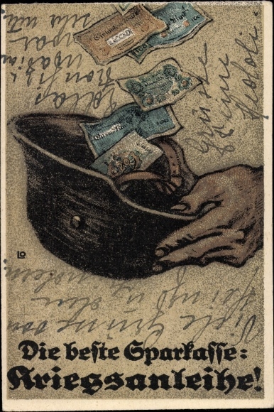 Artist PC The best savings bank, war bond, steel helmet, banknotes