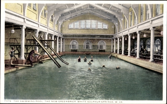 Ak White Sulphur Springs West Virginia, het zwembad, The New Greenbrier