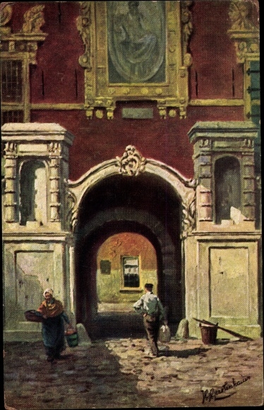 Artist PC Gerstenhauer, Johann Georg, Dutch motif, building portal