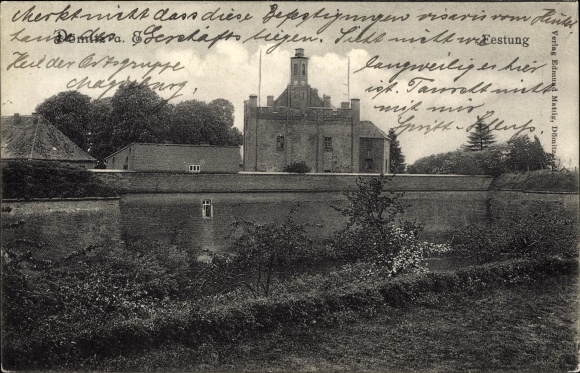 Postcard Dömitz on the Elbe Mecklenburg, fortress