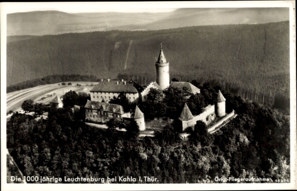 Ak Seitenroda in Thüringen, Leuchtenburg bei Kahla, Fliegeraufnahme