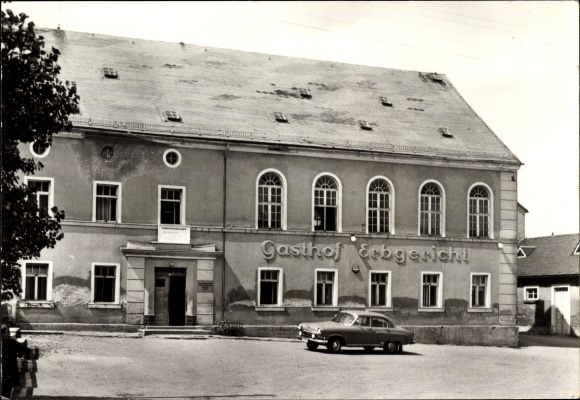 Ak Arnsfeld Mildenau im Erzgebirge, Kinderferienlager, Gasthof Erbgericht