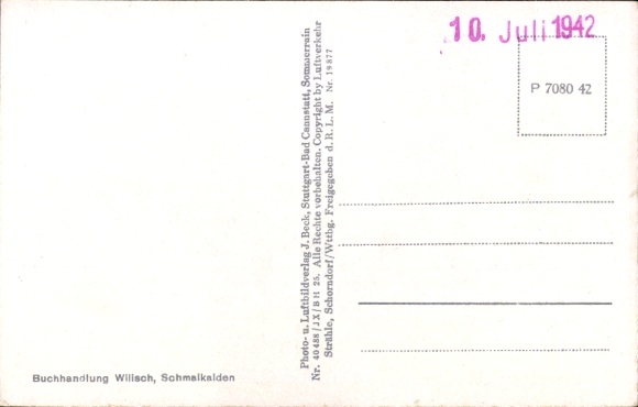Postcard Schmalkalden in the Thuringian Forest, aerial view of agricultural areas, forests, hilly