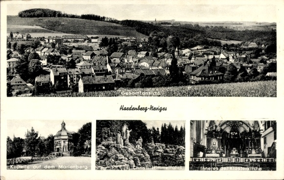Postcard Hardenberg Neviges Velbert North Rhine Westphalia, general view, chapel, monastery church