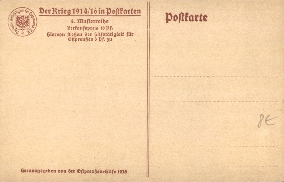 Artist Postcard Bauer, Karl, Field Marshal Emil Gottfried Hermann von Eichhorn, Portrait, I. WK