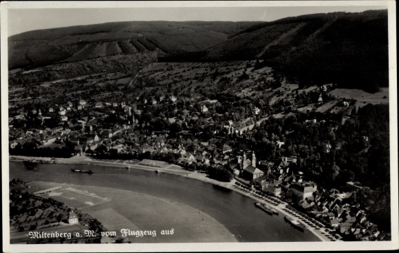 PC Miltenberg am Main in Lower Franconia, aerial photograph