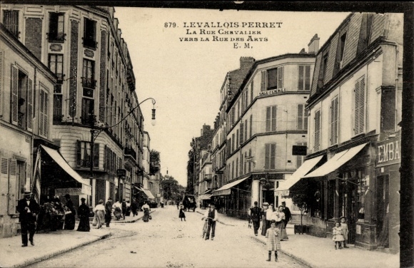 Ak Levallois Perret Hauts de Seine, Rue Chevalier, Rue des Arts