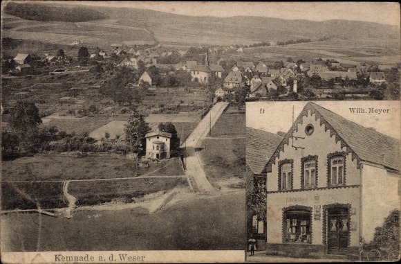 Postcard Kemnade Bodenwerder on the Weser, overall view, economy Wilh. Meyer