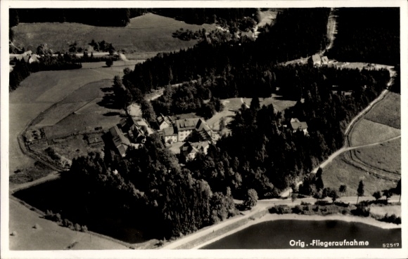 Postcard Erbprinzentannne Clausthal Zellerfeld in the Upper Harz, aerial photograph