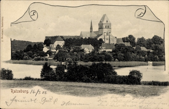 Ak Ratzeburg im Herzogtum Lauenburg, Teilansicht