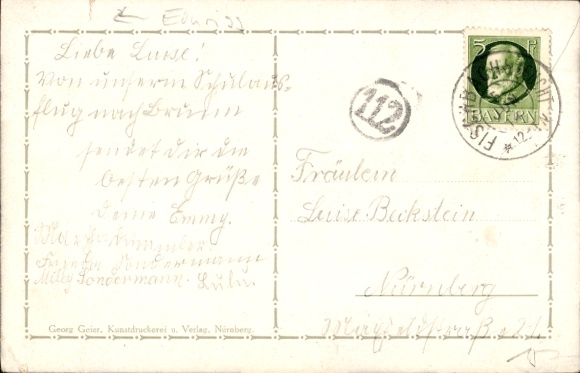 Postcard Brunn Oberpfalz, total view, inn Georg Prottengeyer
