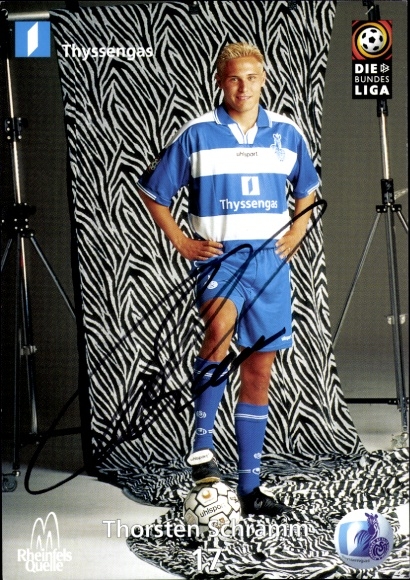 Autogrammkarte Fußballer Thorsten Schramm, MSV Duisburg, Autogramm