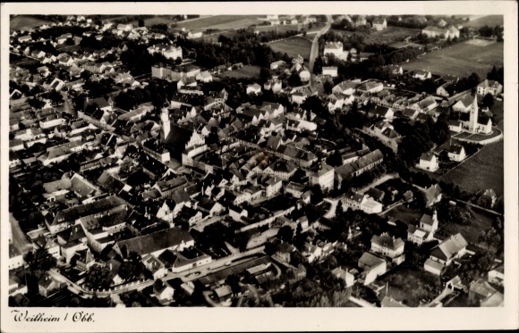 PC Weilheim Oberbayern, general view, aerial photo