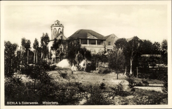 Postcard Biehla Elsterwerda in Brandenburg, Winterberg, accommodation house