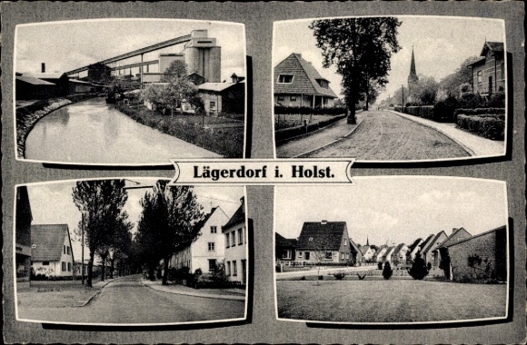 Ak Lägerdorf in Holstein, straat, brug
