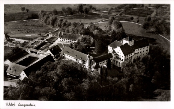 Ak Orsingen Nenzingen Baden Württemberg, Kasteel Langenstein, luchtfoto