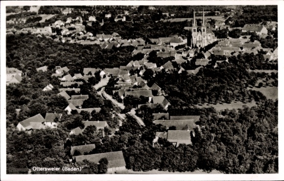 Ak Ottersweier in Baden Württemberg, Fliegeraufnahme