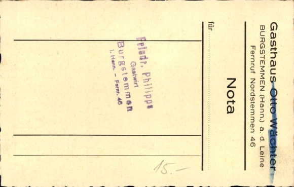 Postcard Burgstemmen Nordstemmen near Hildesheim, Gasthaus Otto Wächter, general view