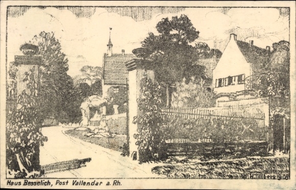 Künstler Ak Tillberg, Vallendar am Rhein, Haus Besselich