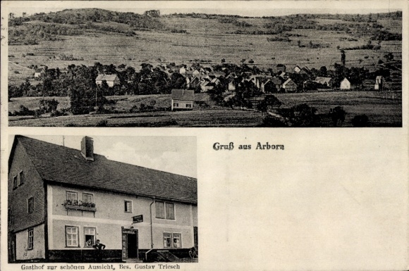KP Arborn Greifenstein w Hesji, zajazd z pięknym widokiem, widok całkowity