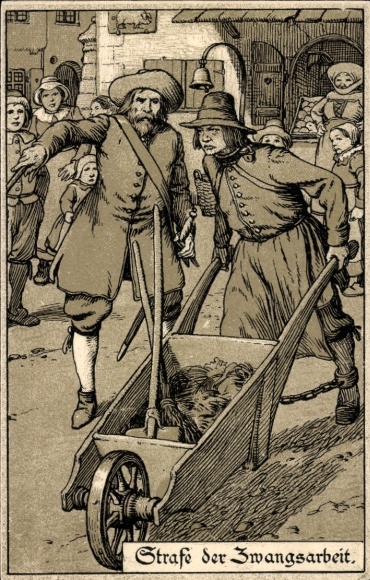 Artist Postcard Jodolfi, Punishment of Forced Labor