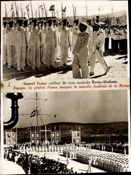 Photo General Francisco Franco opens the new Spanish Naval Academy