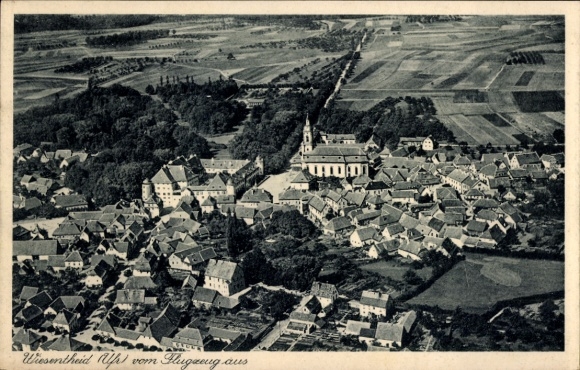 Wiesentheid in Lower Franconia, aerial photograph